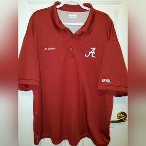 Columbia PFG Shirt Mens 2XL XXL Fishing Vented Alabama Crimson Tide Short Sleeve